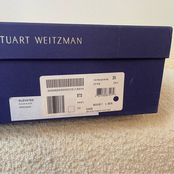 Stuart Weitzman Elevated Black Suede Over The Knee Boots - Picture 13 of 13
